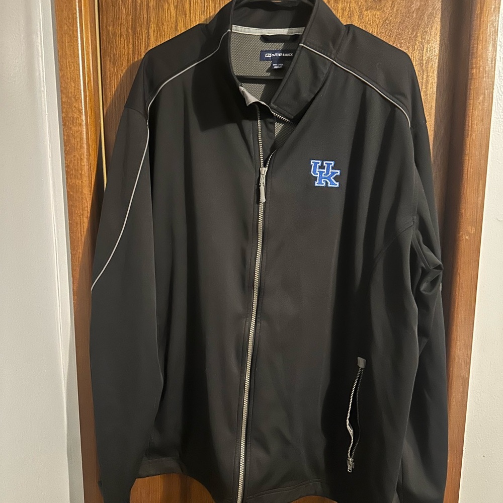 Cutter & Buck Black Windbreaker with Subtle Piping